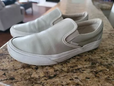 Vans Slip-On Silver Iridescent Shoes Mens Size 7 Women's 8.5 • $35