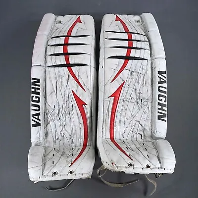 Vaughn V4 Used Hockey Goalie Leg Pads Pro Stock New Jersey Devils NHL Kinkaid • $750