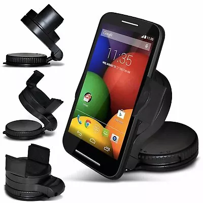 Universal Windscreen Swivel Mini Mount Suction Phone Holder In Car Kit Cradle • £8.99