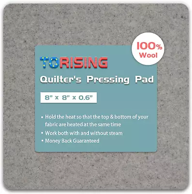 Wool Pressing Mat For Quilting - 8”X8”X0.6” 100% Wool Quilter’S Pressing Ironing • $11.74