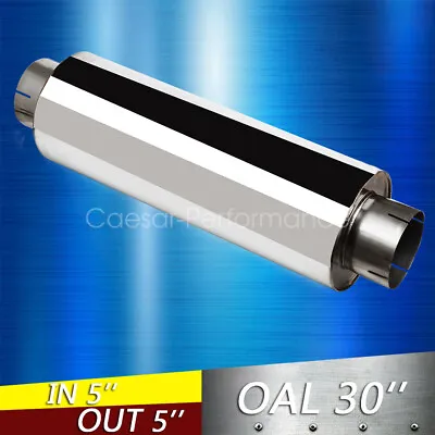 5  Inch Diesel Muffler ID Inlet Outlet Stainless Resonator 24  Body - 30''OAL • $64.99