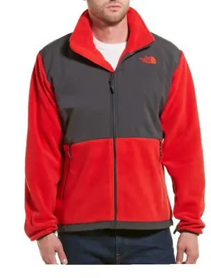 $79.81 • Buy New Mens The North Face Denali Fleece Jacket Coat Red Orange Grey Blue