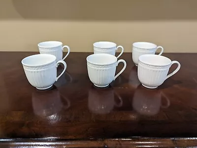 6 Mikasa Italian Countryside Ivory Mugs #DD900 Coffee Cup Set EXCELLENT • $9.99