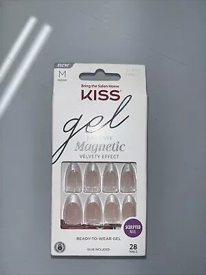 KISS Fantasy Magnetic Gel Nails - Velvet Effect 28ct. Ready-to-Wear Gel & Glue • $5