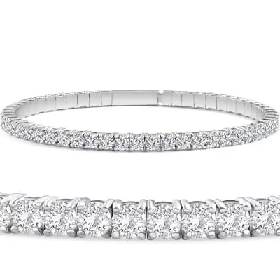 3.00-7.50Ct TW Flexible Diamond Bangle Tennis Bracelet Lab Grown 14k Gold • $2299.99