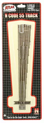 Atlas #2055 N Scale Code 55 Rails  #10 Right Turnout Track • $28.95