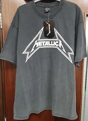 Metallica No Life Till Leather Washed Black Tee 100% Official • £14.99