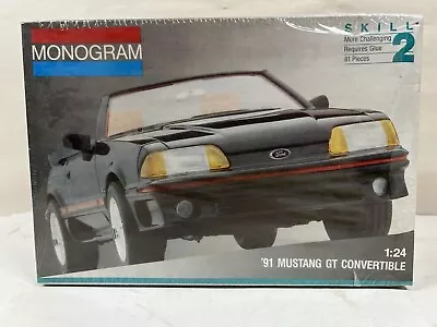 1/24 '91 Ford Mustang GT Convertible 1991 Car Model Kit 2946 New By Monogram • $45