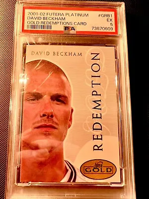2001/02 Futera Platinum David Beckham Rare Gold Redemption Card /100 - PSA Pop 1 • £250