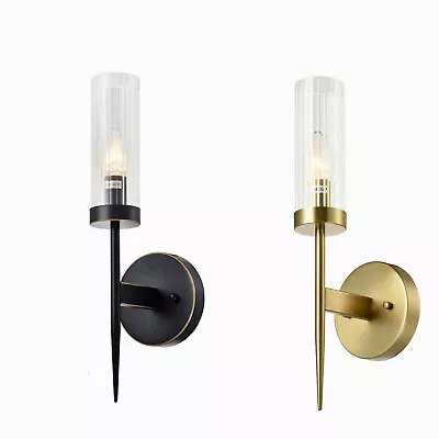 Modern Wall Light Indoor Bathroom Vanity Light Bedside Fixture E14 Glass Shade • $148.50