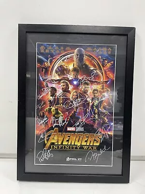 Avengers Infinity War Ironman Spiderman Hulk.. Framed Movie Poster Signed • £26.69