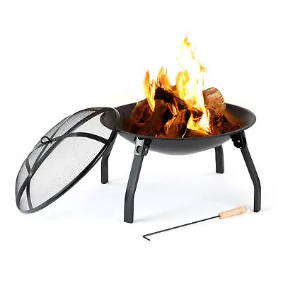 LIVIVO Steel Fire Pit Folding Garden Patio Camping Heater Burner BBQ Log Burner  • £24.94