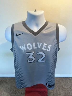 £0.99 • Buy Minnesota Timberwolves NBA Grey Nike Dri-Fit Basketball Vest Towns #32 Size L