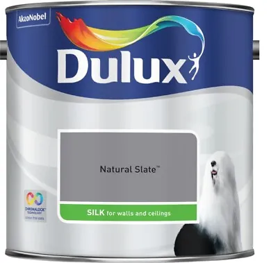 £22.99 • Buy Dulux Smooth Creamy Emulsion Silk Paint Natural Slate 2.5L Walls And Ceiling 