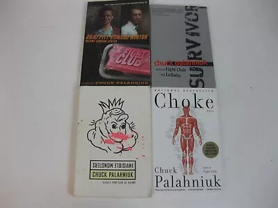 Chuck Palahniuk Lot 4 Paperbacks Fight Club Survivor Invisible Monsters Choke • $16.99