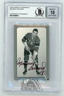 Maurice Richard Pre-Parkie Autographed Auto Card /500 - BAS 10 • $197.95