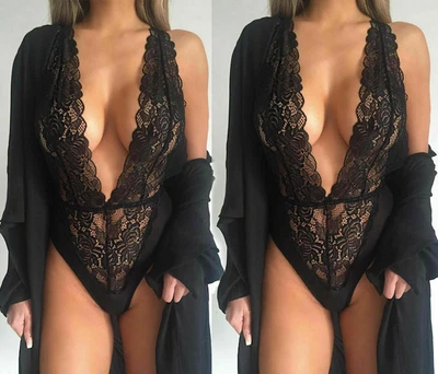 £3.58 • Buy Lace Lingerie Set Nightwear Thong Babydoll Underwear Sleepwear Bodysuit Women UK