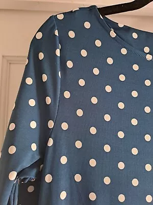 Wallis Polka Dot Skater Dress Size 14 • £4.50