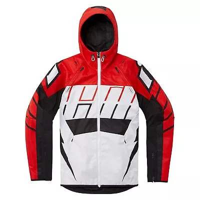 Icon Airform Retro CE Mens Motorcycle Jacket Red • $128.51