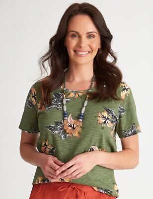 $15.87 • Buy Millers Short Sleeve Top With Crochet Neck Insert Womens Clothing  Tops T-Shirt