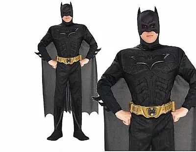 £40.95 • Buy Adult BATMAN DELUXE DARK KNIGHT Muscle Chest Outfit TV Fancy Dress Costume Mens