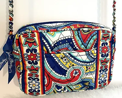 Vera Bradley Marina Paisley Mini Crossbody With Braided 24 Inch Chain Strap Hip • $19.99