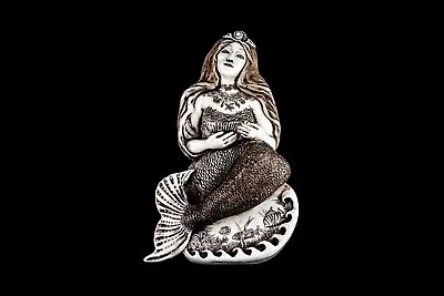 Mermaid's Treasure Wall Plaque Moosup Valley Nautical Fish Etched Scrimshaw • $40.80