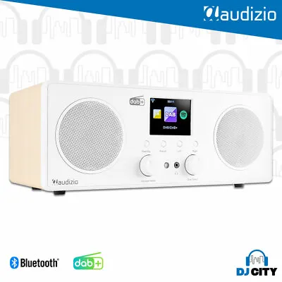 $199 • Buy Audizio Bari White Internet Alarm Clock Radio DAB+ FM WiFi BT Bluetooth Speaker