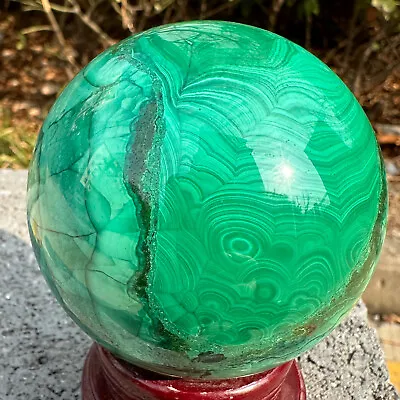 659G Natural Malachite Quartz Sphere Crystal Ball Decoration Collection Gift649 • $0.99