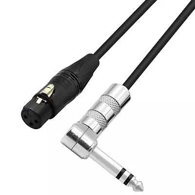 PNGKNYOCN 1/4 To XLR Cable 90 Degree Right Angle 6.35 Mm TRS Male Plug To XLR Fe • $18.21