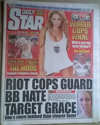 DAILY STAR 15 June 2006 - Zuzana (Page 3) World Cup Big Brother • £3.99