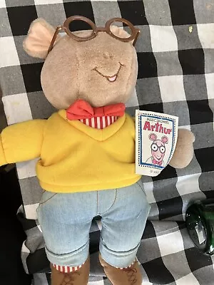 *NWT* Vintage Arthur Plush Doll Marc Brown 1996 Eden Stuffed Toy With Tag • $18.99