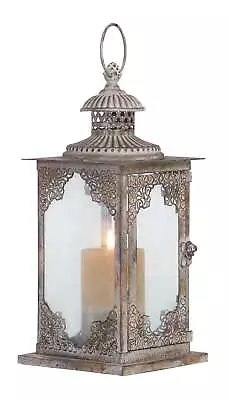 Gray Metal Decorative Candle Lantern With Handle • $25