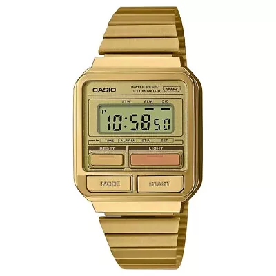 Casio Vintage Pop Playfulness Retro Inspired Digital Gold Watch A120WEG-9A • $206.10