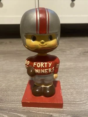 $90 • Buy RARE Vintage 1960's San Francisco 49ers Wood Base Bobblehead Nodder