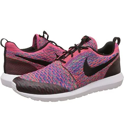 Nike Roshe NM Men’s Size 9 Flyknit Pink Athletic Running Shoes Sneakers Comfort • $27.59