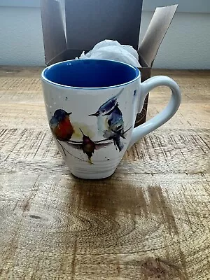 Dean Crouser Blue Jay Red Cardinal Hummingbird Coffee Mug Wild Life Blue Inside • £18.47