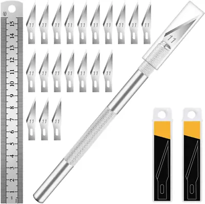 $8.74 • Buy Kit Exacto Knife Set 20 Blade Refill Xacto For Leather Craft Pen Cutter Razor