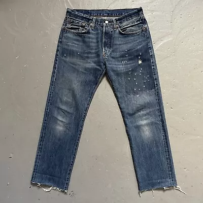 Levis LVC 501 Sample Redline Selvedge Denim Jeans Vintage Style Distressed 31 • $135.99