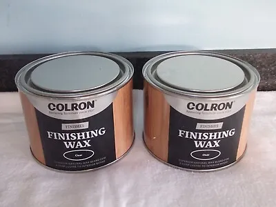 2 X 325 G Tins Of Colron CLEAR Finishing Wax  For Interior Wood New • £24.99