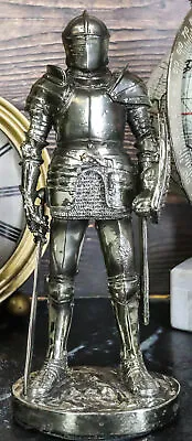 Medieval Suit Of Armor Statue 7 H Swordsman Brave Lionheart Knight Figurine • $29.99