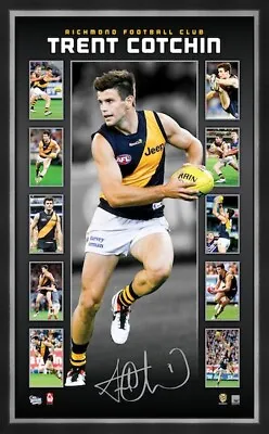 Afl Richmond Tigers Hand Signed Trent Cotchin Vertiramic Print Framed • $350