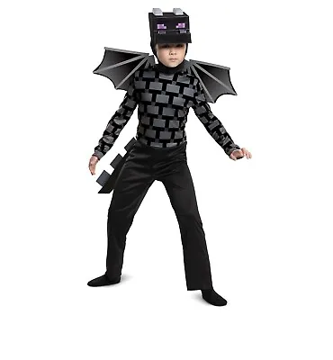 NEW Minecraft Ender Dragon Halloween Kids Costume W/ Wings Tail Mask Small 4-6 • $40
