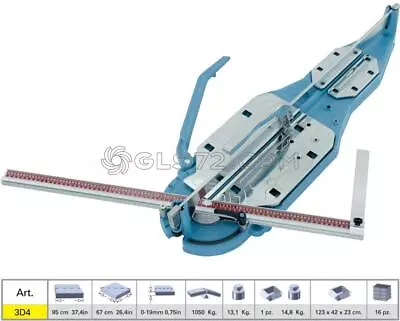 £415.33 • Buy Tile Cutter Machine Manual Pull Handle Sigma 3d4 Cutting Lenght 95 Cm