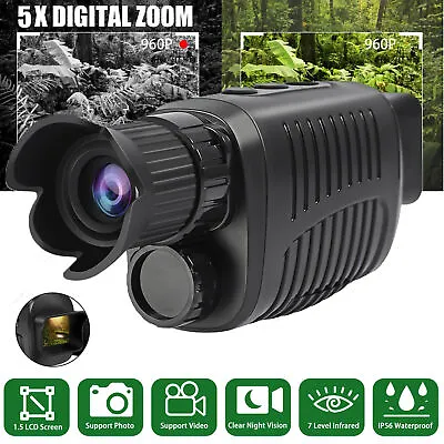 Digital Night Vision Goggles Photos & Video Monocular IR Infrared Hunting Camera • £34.31