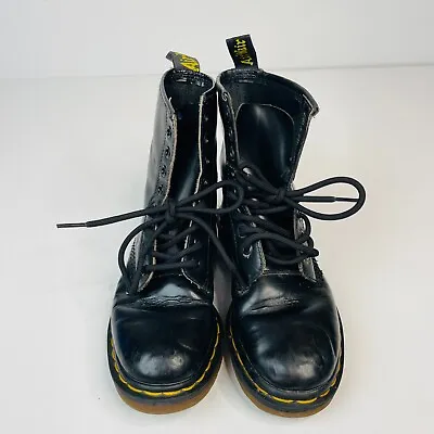 The Original Dr Martens Air Wair Black Boots Womens UK 3 Vintage Made In England • $120