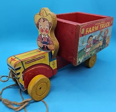 Vintage Fisher-Price FARM TRUCK No.845 Campbell Soup Kids Advertising Pull Toy  • $79.99