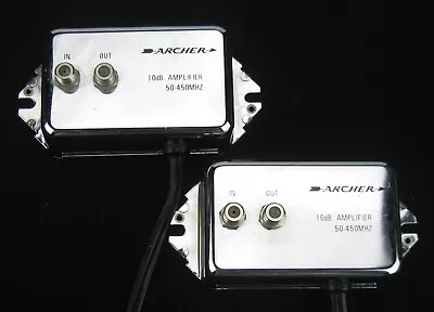 Lot Of 2 Archer 15-1118 Radio Shack VCR TV FM 10 DB Signal Amplifiers • $14.99