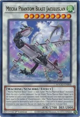 Yugioh! Mecha Phantom Beast Jaculuslan - MAGO-EN066 - Rare - 1st Edition Near Mi • $0.99