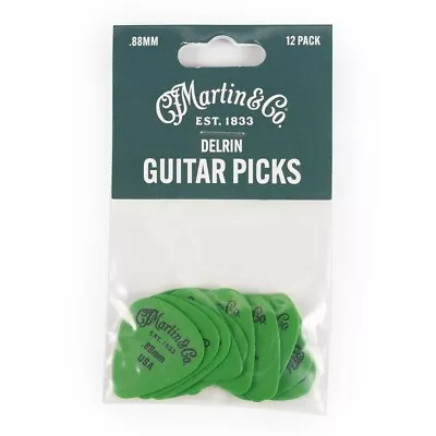 Martin Guitar Delrin Pick Pack 12dz GREEN .88MM • $6.49